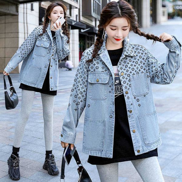 2021 autumn korean european alphabet printed casual denim et women's versatile et fashion, Black;brown
2021 autumn korean european alphabet printed casual denim et women's versatile et fashion, Black;brown