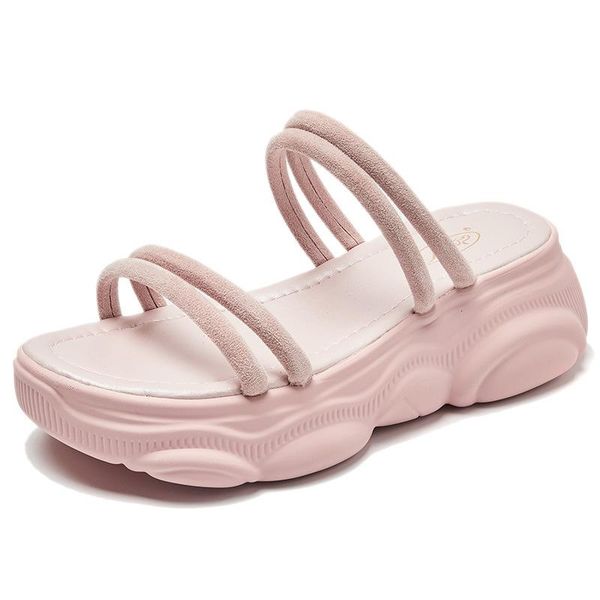 slippers cuddlyiipanda summer concise women ins chic middle heel wedges platform fashion pink slides pantuflas mujer, Black
slippers cuddlyiipanda summer concise women ins chic middle heel wedges platform fashion pink slides pantuflas mujer, Black