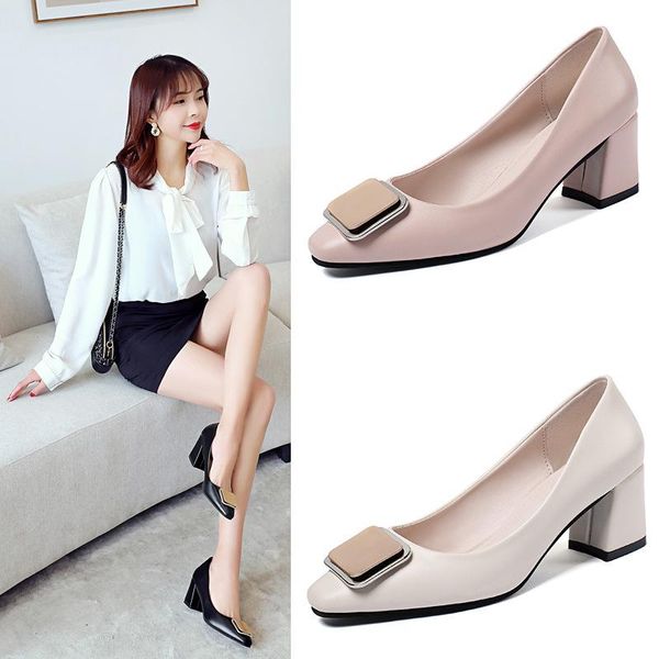 dress shoes square buckle women woman pumps 2021 fashion thick high heels slip on shallow work solid leather casual, Black
dress shoes square buckle women woman pumps 2021 fashion thick high heels slip on shallow work solid leather casual, Black