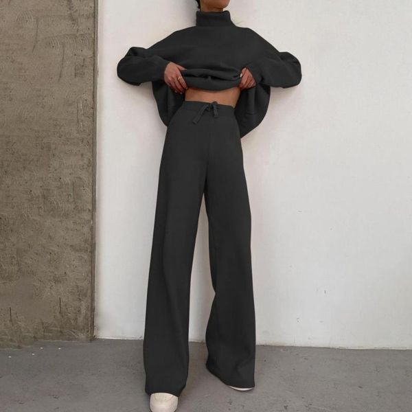 women's two piece pants women outfit elegant set female soft thick pure color, White
women's two piece pants women outfit elegant set female soft thick pure color, White