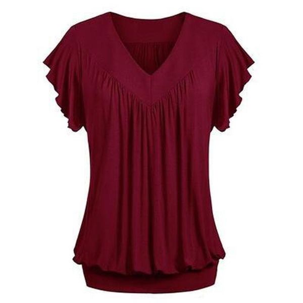 women's t-shirt 4#plus size printed women loose v necksolid color pleated short sleeve tshirts summer slim streetwear clothing 2021, White
women's t-shirt 4#plus size printed women loose v necksolid color pleated short sleeve tshirts summer slim streetwear clothing 2021, White