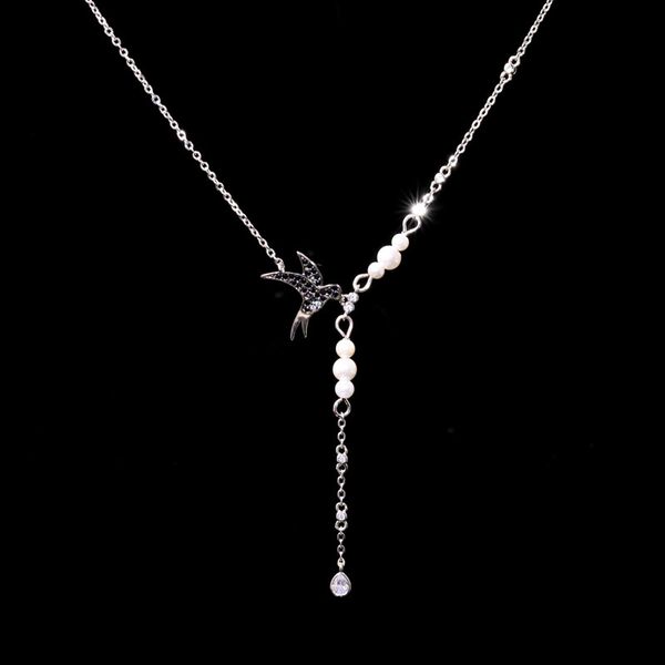 cizeva women cute bird pearl pendant necklace delicate zircon sweater neckalces retro antique animals jewelry anniversary gift, Silver
cizeva women cute bird pearl pendant necklace delicate zircon sweater neckalces retro antique animals jewelry anniversary gift, Silver