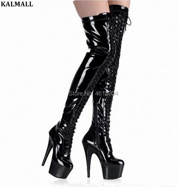 boots kalmall stage performance dance shoes fetish overknee ultra high heels platform thigh big size, Black
boots kalmall stage performance dance shoes fetish overknee ultra high heels platform thigh big size, Black