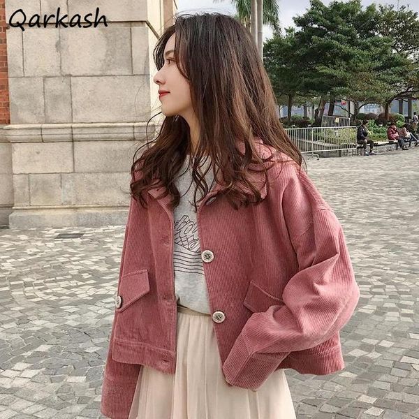 women's jackets women long sleeve crop single breasted pink design elegant outerwear warm corduroy loose pockets turn-down collar retro, Black;brown
women's jackets women long sleeve crop single breasted pink design elegant outerwear warm corduroy loose pockets turn-down collar retro, Black;brown