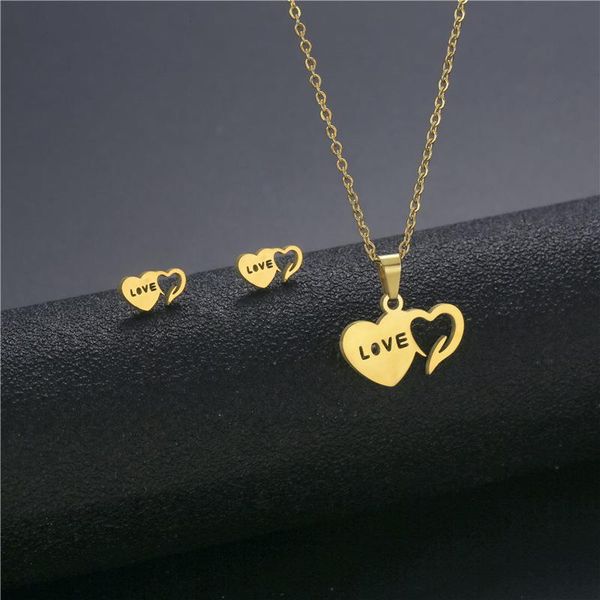 simple stainless steel english letters love two hearts pendant chain necklace wedding gift mother women jewelry necklaces, Silver
simple stainless steel english letters love two hearts pendant chain necklace wedding gift mother women jewelry necklaces, Silver