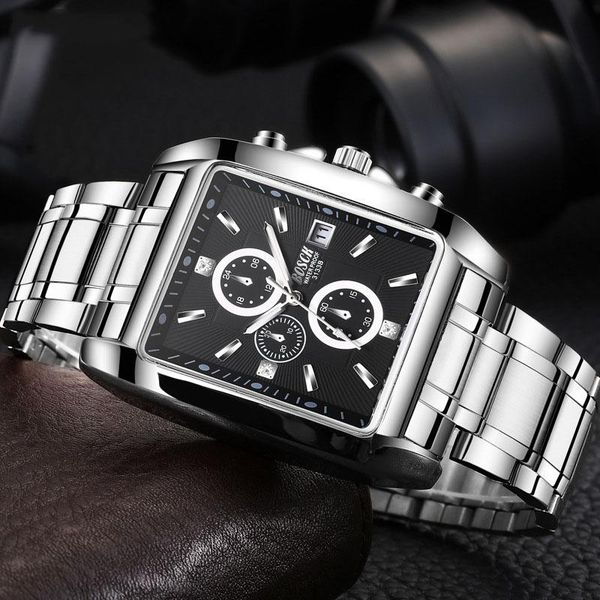 wristwatches men's watch square wrist watches men clock date display luminous quartz male (small dial no work)b3939, Slivery;brown
wristwatches men's watch square wrist watches men clock date display luminous quartz male (small dial no work)b3939, Slivery;brown