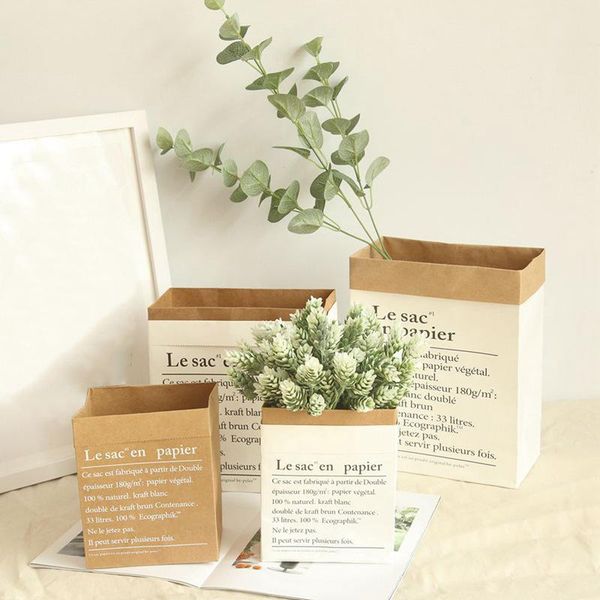 nordic style vase kraft paper bag ins mini storage double thick wedding party flowers display supplies gift wrap
nordic style vase kraft paper bag ins mini storage double thick wedding party flowers display supplies gift wrap