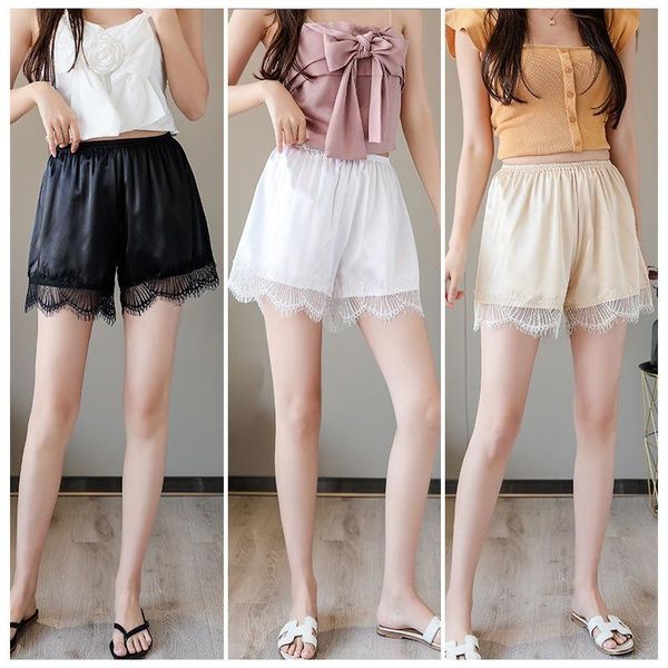 women's leggings ice silk lace shorts women underwear safety pants summer thin loose seamless panties lingerie plus size y610, Black
women's leggings ice silk lace shorts women underwear safety pants summer thin loose seamless panties lingerie plus size y610, Black