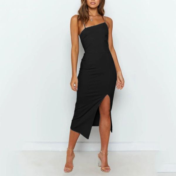 casual dresses summer women dress solid spgahetti strap backless sleeveless split skinny maxi beach party elegant ladies vestidos, Black;gray
casual dresses summer women dress solid spgahetti strap backless sleeveless split skinny maxi beach party elegant ladies vestidos, Black;gray