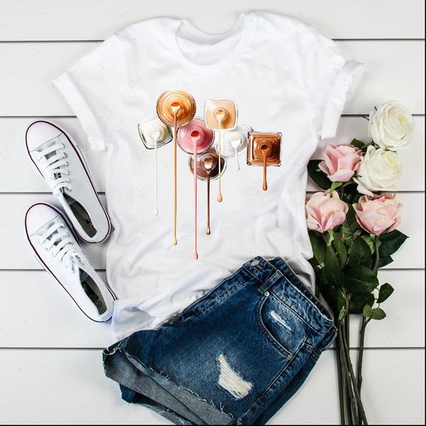women 3d paint print color beauty lady cute t clothes shirt womens graphic female tee clothing, White
women 3d paint print color beauty lady cute t clothes shirt womens graphic female tee clothing, White