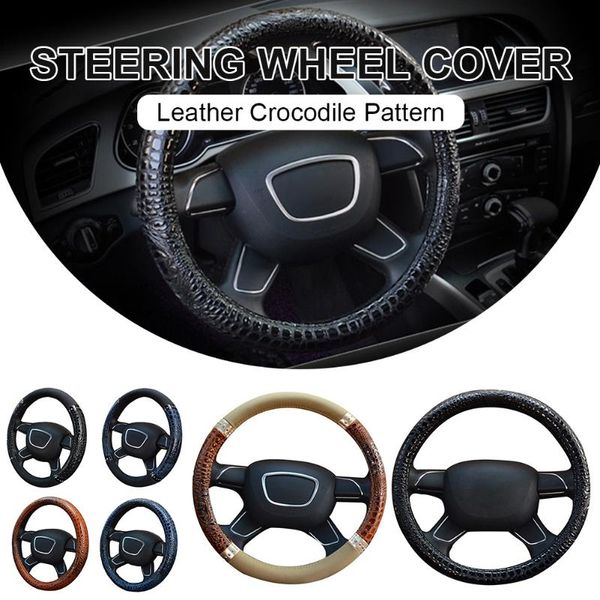 steering wheel covers 15" anti-slip car leather braid for crocodile pattern case universal cover odorless accessories
steering wheel covers 15" anti-slip car leather braid for crocodile pattern case universal cover odorless accessories