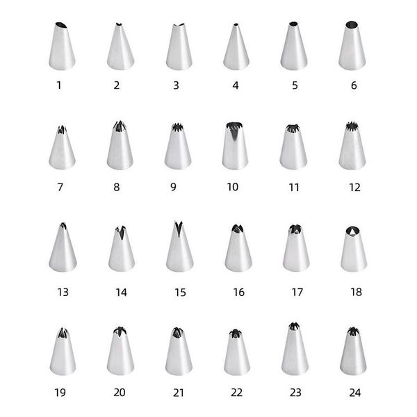 24/32/36/42/48 pcs/set stainless steel nozzle tips cream icing piping nozzles set cake pastry baking decorating tools &
24/32/36/42/48 pcs/set stainless steel nozzle tips cream icing piping nozzles set cake pastry baking decorating tools &