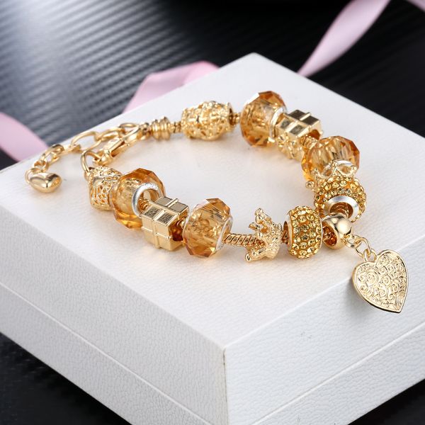 womens strands jewelry color-resistant gold plated crystal diamond ball bracelet diy alloy heart shape beaded bracelets, Black
womens strands jewelry color-resistant gold plated crystal diamond ball bracelet diy alloy heart shape beaded bracelets, Black