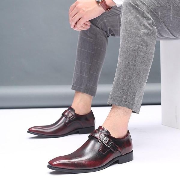 men's pu leather shoes low heel buttoned dress spring ankle boots retro classic casual business, Black
men's pu leather shoes low heel buttoned dress spring ankle boots retro classic casual business, Black