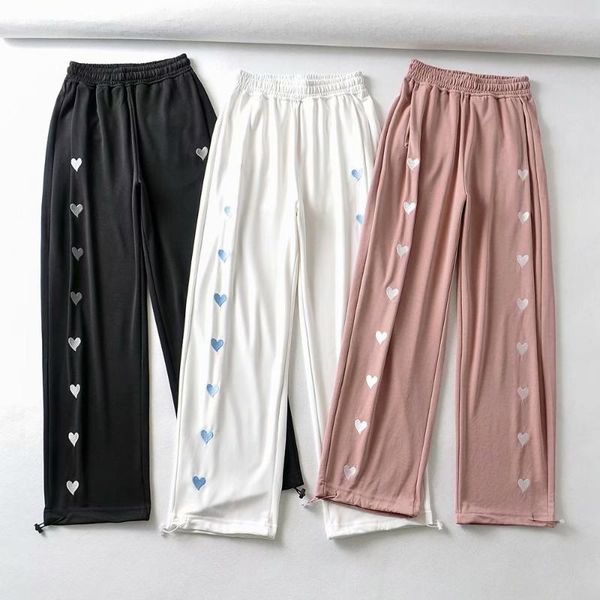 women's pants & capris spring fashion love embroidery loose casual straight leg guard, Black;white
women's pants & capris spring fashion love embroidery loose casual straight leg guard, Black;white