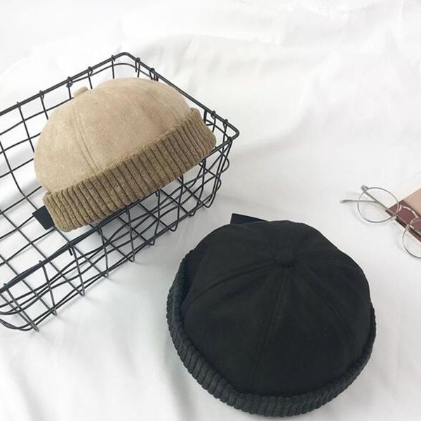 berets short beanie cap men women faux suede autumn winter hat girls brimless cotton lining sailor caps, Blue;gray
berets short beanie cap men women faux suede autumn winter hat girls brimless cotton lining sailor caps, Blue;gray