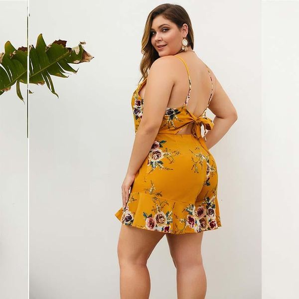 whzhm femme sleeveless deep v-neck backless bow lacing up loose beach plus size 3xl 4xl flower playsuits women, Black;white
whzhm femme sleeveless deep v-neck backless bow lacing up loose beach plus size 3xl 4xl flower playsuits women, Black;white