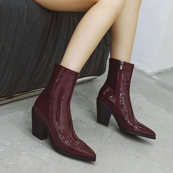 boots 2021 spring autumn fashion patent leather short ladies comfortable thick-heeled rider winter plus size women's shoes, Black
boots 2021 spring autumn fashion patent leather short ladies comfortable thick-heeled rider winter plus size women's shoes, Black