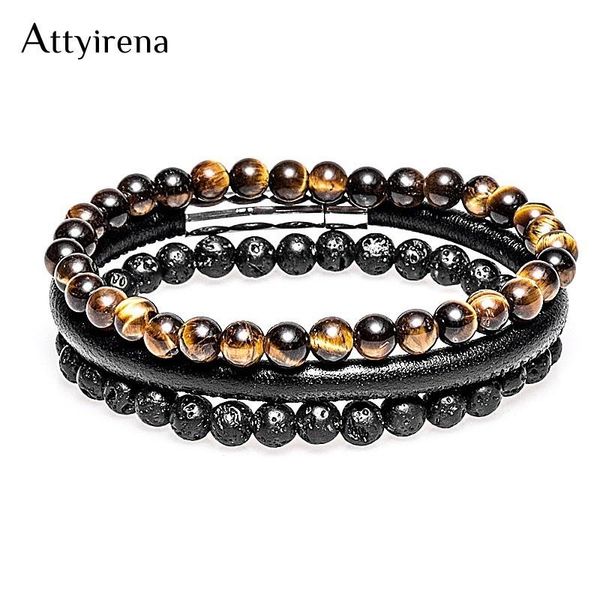 charm bracelets men's bracelet gothic bangle 6mm tiger eye bead stone lava braided genuine leather mens gift for men, Golden;silver
charm bracelets men's bracelet gothic bangle 6mm tiger eye bead stone lava braided genuine leather mens gift for men, Golden;silver