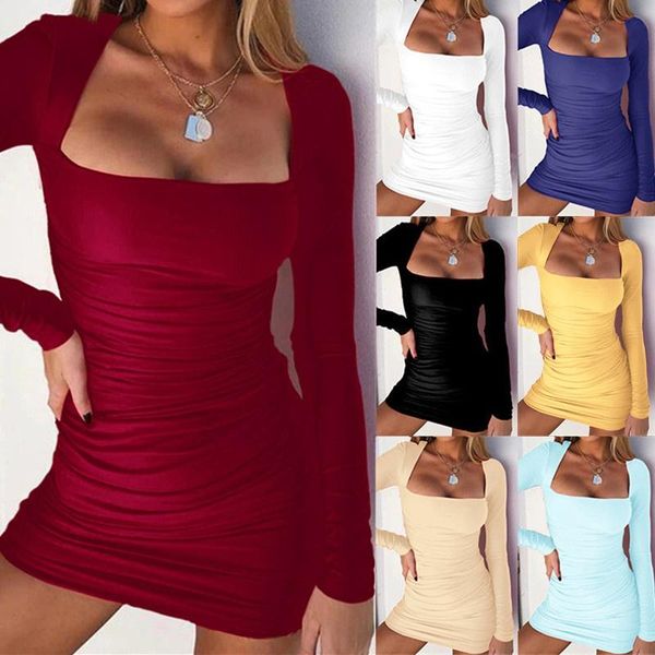 casual dresses women fashion party dress long sleeve square collar solid color slim bodycon mini package hip, Black;gray
casual dresses women fashion party dress long sleeve square collar solid color slim bodycon mini package hip, Black;gray