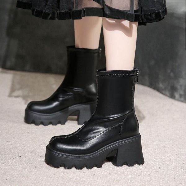 boots white ankle women's shoes platform boots-women zipper round toe low clogs 2021 autumn high heel ladies lolita rock basic p, Black
boots white ankle women's shoes platform boots-women zipper round toe low clogs 2021 autumn high heel ladies lolita rock basic p, Black