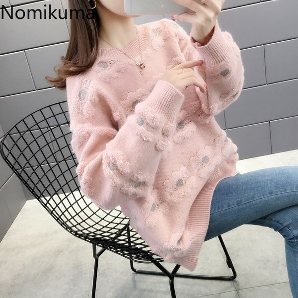 nomikuma hook flower knitted sweaters women korean fashion o neck long sleeve pullover loose casual oversized jumpers 3c983 210514, White;black
nomikuma hook flower knitted sweaters women korean fashion o neck long sleeve pullover loose casual oversized jumpers 3c983 210514, White;black
