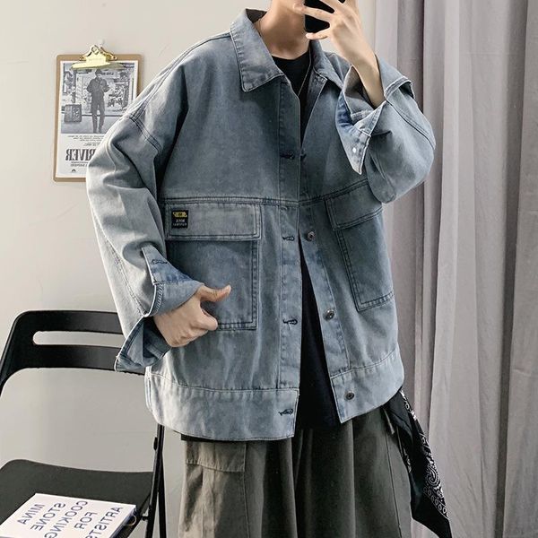 men's jackets cotton denim jacket movement youth men casual lapel single breasted simplicity big pocket handsome trend spring autumn sl, Black;brown
men's jackets cotton denim jacket movement youth men casual lapel single breasted simplicity big pocket handsome trend spring autumn sl, Black;brown