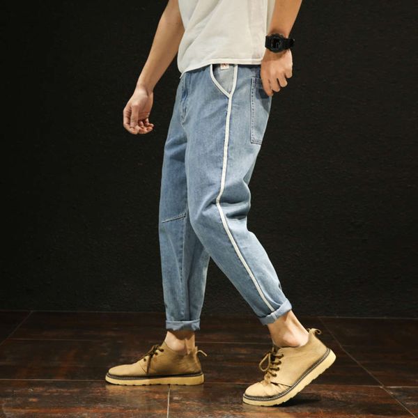 men's jeans nine point 2021 brand loose big size ruffian pants fat little feet harem fashion ji0o, Blue
men's jeans nine point 2021 brand loose big size ruffian pants fat little feet harem fashion ji0o, Blue
