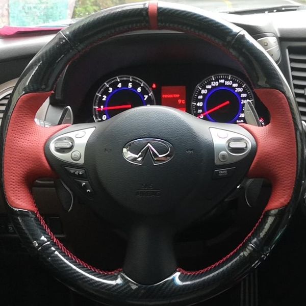 steering wheel covers diy hand-stitched carbon fiber suede leather car cover for infiniti qx50 g25 g37 q50l fx35 qx60 auto accessories
steering wheel covers diy hand-stitched carbon fiber suede leather car cover for infiniti qx50 g25 g37 q50l fx35 qx60 auto accessories