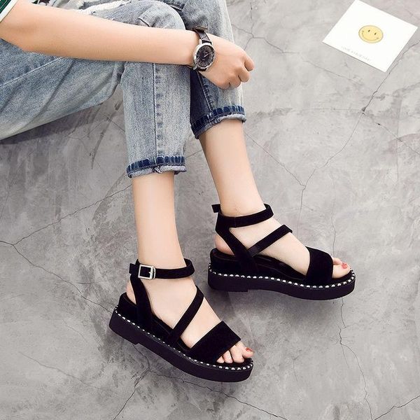 women sandals summer ladies fashion casual wedge heel open toe fish mouth foreign trade roman style shoes plus size 40, Black
women sandals summer ladies fashion casual wedge heel open toe fish mouth foreign trade roman style shoes plus size 40, Black