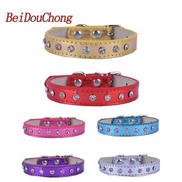 wholesale crystal studded dog collar rhinestones red pink purple blue gold sliver pu leather pet supplies collars & leashes
wholesale crystal studded dog collar rhinestones red pink purple blue gold sliver pu leather pet supplies collars & leashes