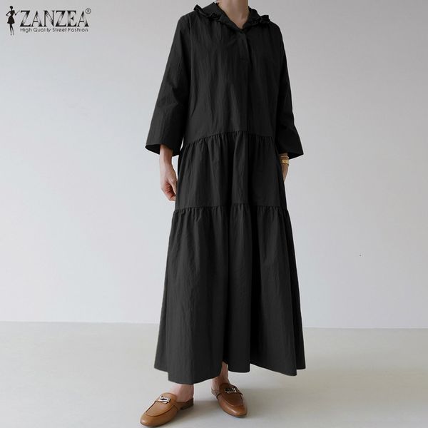 women's blouses & shirts long dress vintage sundress zanzea women spring lapel neck ruffles casual solid party vestidos femme robe, White
women's blouses & shirts long dress vintage sundress zanzea women spring lapel neck ruffles casual solid party vestidos femme robe, White