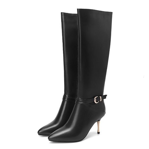boots isnom thin high heels knee women pointed toe real leather shoes stiletto warm autumn winter boot big size 45 vhug, Black
boots isnom thin high heels knee women pointed toe real leather shoes stiletto warm autumn winter boot big size 45 vhug, Black