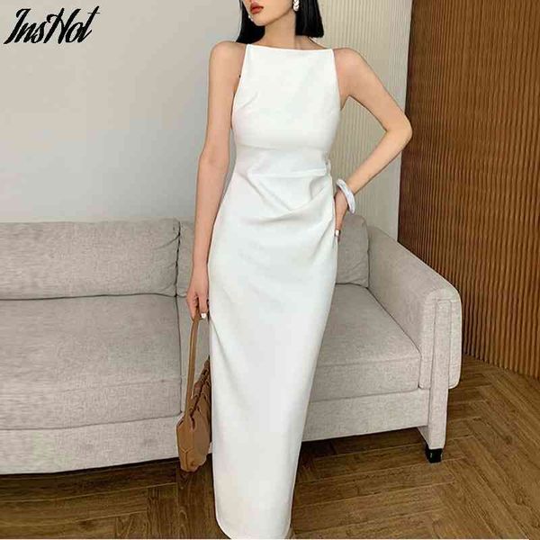 elegant slash neck sleeveless solid dress for women slim waist side high split female bodycon dress summer vestidos 210514, Black;gray
elegant slash neck sleeveless solid dress for women slim waist side high split female bodycon dress summer vestidos 210514, Black;gray