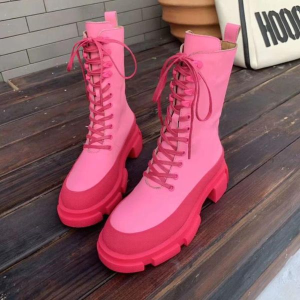 boots pink white black genuine leather fashion female womens thick bottom motorcycle shoes
boots pink white black genuine leather fashion female womens thick bottom motorcycle shoes
