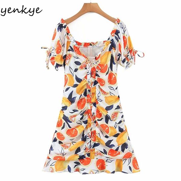 multicolor fruit print summer dress women front drawstring v neck short sleeve a-line mini prairie chic robe 210514, Black;gray
multicolor fruit print summer dress women front drawstring v neck short sleeve a-line mini prairie chic robe 210514, Black;gray