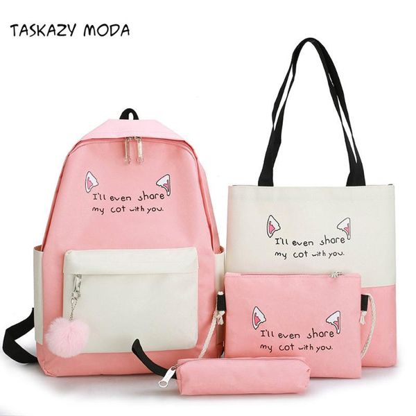 backpack 2021 fashion 4pcs/set women school backpacks canvas schoolbag for teenagers girls student book bag boys satchel bolsas
backpack 2021 fashion 4pcs/set women school backpacks canvas schoolbag for teenagers girls student book bag boys satchel bolsas