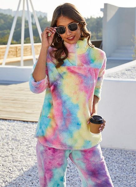 women's tracksuits fashion tie-dye suit long sleeve zipper high collar pullover elastic waist straight pants women casual winter outfit, Gray
women's tracksuits fashion tie-dye suit long sleeve zipper high collar pullover elastic waist straight pants women casual winter outfit, Gray