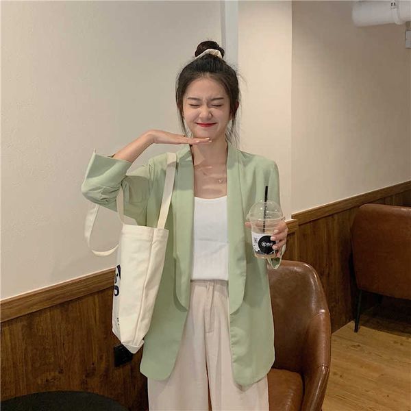 ly varey lin autumn women vintage solid blazers notched collar three quarter loose outerwear ladies elegant suit jacket 210526, White;black
ly varey lin autumn women vintage solid blazers notched collar three quarter loose outerwear ladies elegant suit jacket 210526, White;black