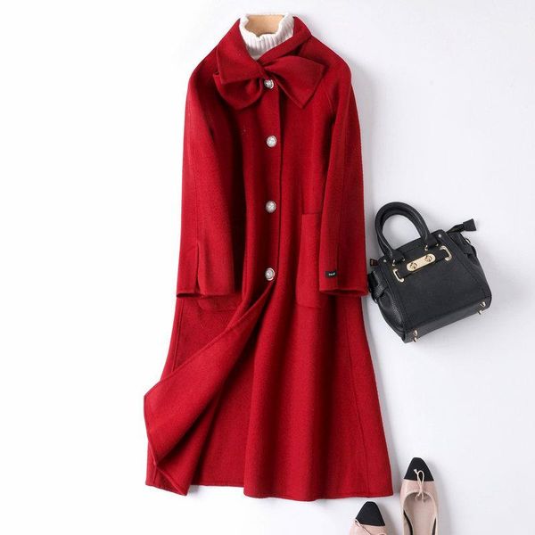 women's wool & blends 2021 women's autumn and winter korean version of double-sided coat hepburn style red long woolen overcoat fem, Black
women's wool & blends 2021 women's autumn and winter korean version of double-sided coat hepburn style red long woolen overcoat fem, Black