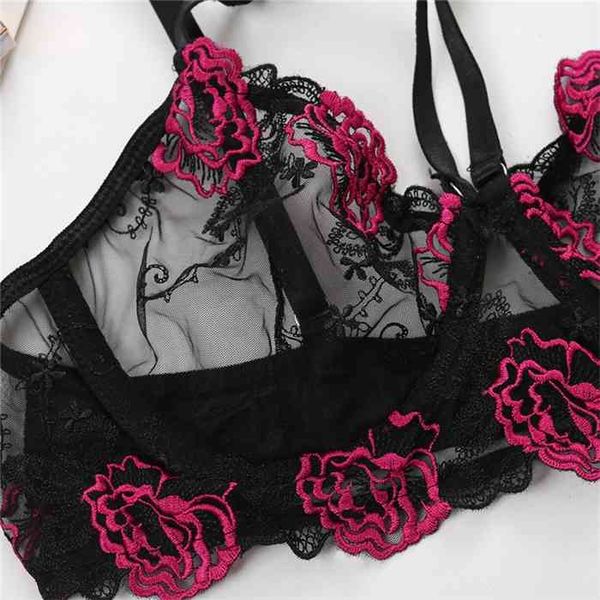 new womens summer thin mesh lace embroidered transparent underwear underwire gather bra panties erotic lingerie set, Black;white
new womens summer thin mesh lace embroidered transparent underwear underwire gather bra panties erotic lingerie set, Black;white