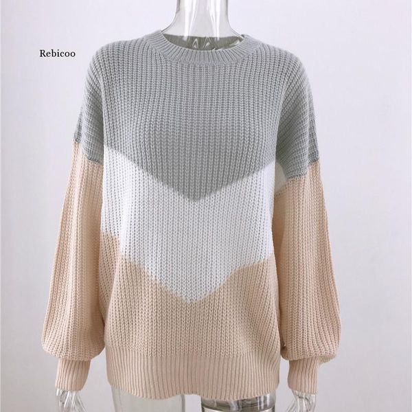 women's sweaters loose knitted sweater women jumpers long sleeve woman pullovers casual autumn winter color block striped, White;black
women's sweaters loose knitted sweater women jumpers long sleeve woman pullovers casual autumn winter color block striped, White;black