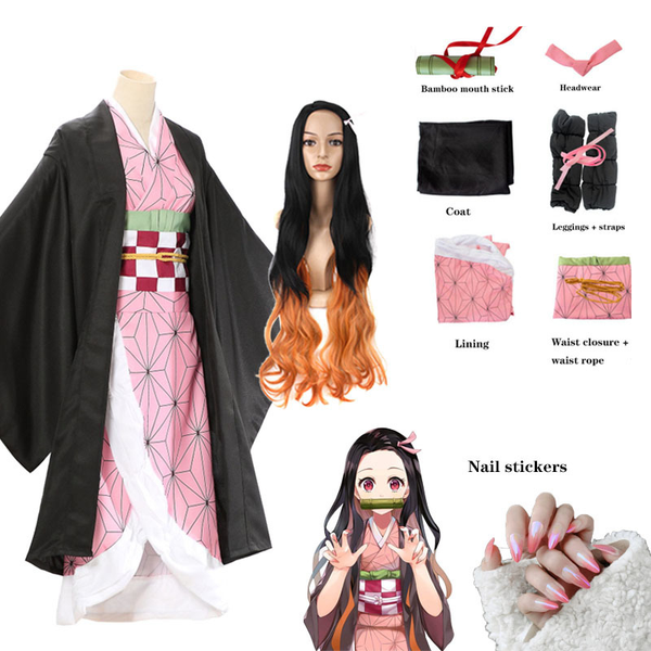 costume accessories cosplay demon slayer kimetsu no yaiba kamado nezuko full halloween cosplay anime costume shoes wig tooth mouth stick pro, Silver
costume accessories cosplay demon slayer kimetsu no yaiba kamado nezuko full halloween cosplay anime costume shoes wig tooth mouth stick pro, Silver