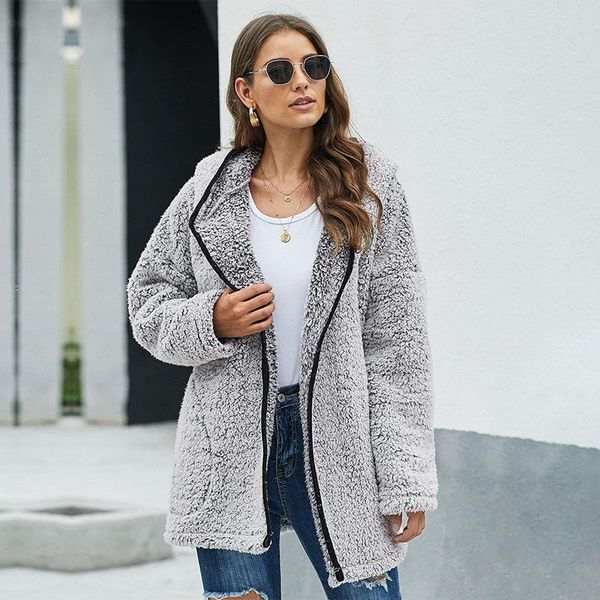 women's wool & blends 2021 winter solid color casual jacket women loose trend woolen mid-length thick long-sleeved hooded fashion, Black
women's wool & blends 2021 winter solid color casual jacket women loose trend woolen mid-length thick long-sleeved hooded fashion, Black