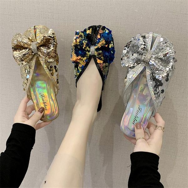 summer female flat-soled bow knot mules shoes women flip flops lady sequins breathable baotou slipper zapatillas mujer slippers, Black
summer female flat-soled bow knot mules shoes women flip flops lady sequins breathable baotou slipper zapatillas mujer slippers, Black