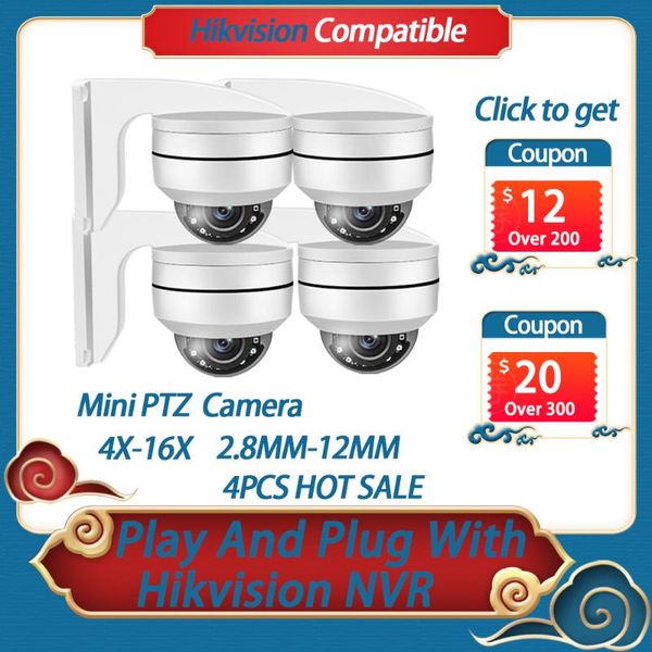 hikvision compatible ptz ip mini camera 5mp 4pcs ir 30m poe 4x optical zoom dome ip67 ik10 motion detection video surveillance cameras
hikvision compatible ptz ip mini camera 5mp 4pcs ir 30m poe 4x optical zoom dome ip67 ik10 motion detection video surveillance cameras