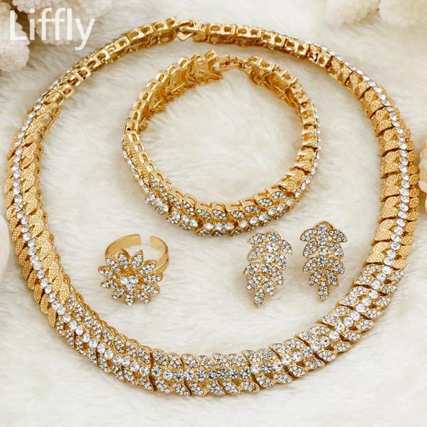 earrings & necklace liffly fashion women dubai gold jewelry african beads set crystal christmas accessories nigerian bridal wedding, Silver
earrings & necklace liffly fashion women dubai gold jewelry african beads set crystal christmas accessories nigerian bridal wedding, Silver