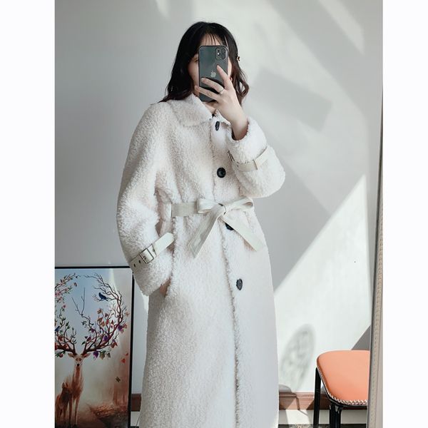 women's fur & faux bow belt women winter jacket elegant fashion plush woolen coat female lamb hair mid-length young girl lapel woo, Black
women's fur & faux bow belt women winter jacket elegant fashion plush woolen coat female lamb hair mid-length young girl lapel woo, Black