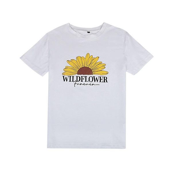 women's t-shirt 2021 summer o-neck daisy printed cotton tees ladies printing short sleeve casual loose leisure pullover shirts, White
women's t-shirt 2021 summer o-neck daisy printed cotton tees ladies printing short sleeve casual loose leisure pullover shirts, White