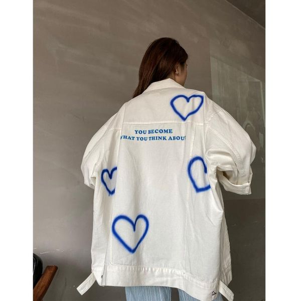 women's jackets white halo dyed love denim coat autumn men's and high street national loose leisure thin long sleeved top, Black;brown
women's jackets white halo dyed love denim coat autumn men's and high street national loose leisure thin long sleeved top, Black;brown